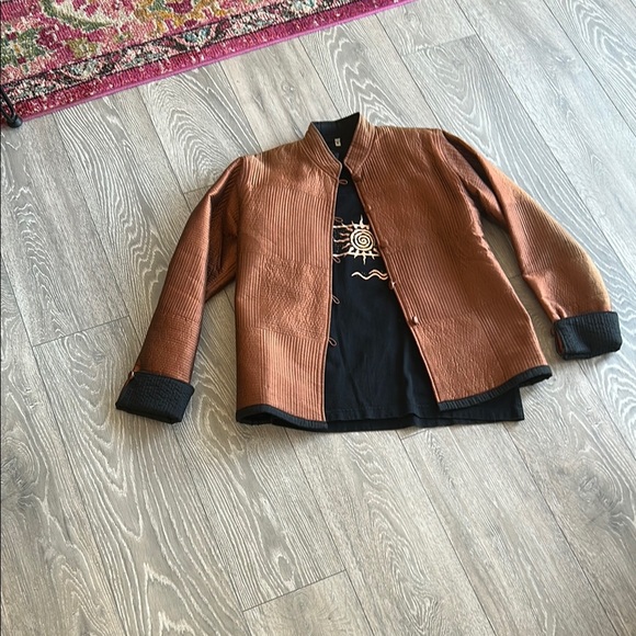 Copper Quilted Blazer and tee - Picture 9 of 12